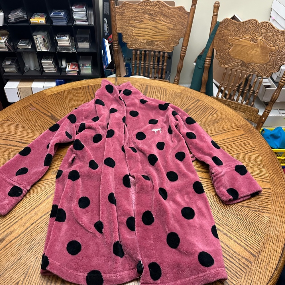 PINK Polka Dot Robe